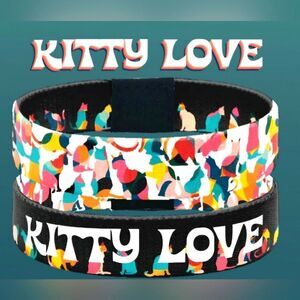 ZOX "KITTY LOVE" #942 CAT POP ART collectible vintage New Medium wristband